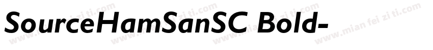 SourceHamSanSC Bold字体转换
